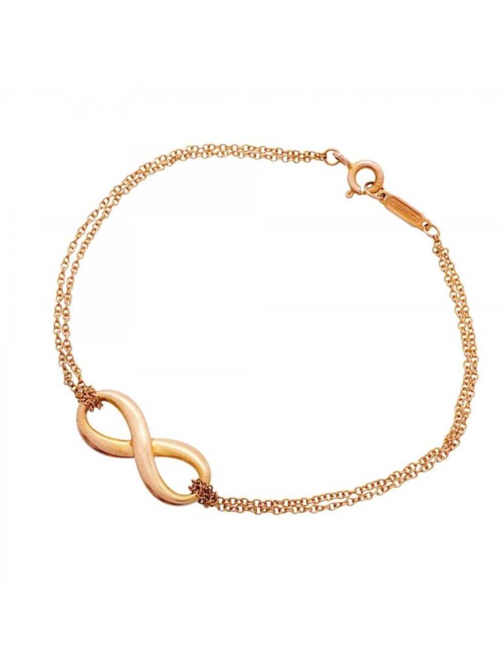 Tiffany & Co Bracelet Infinity Double Chain 18k Pink Gold